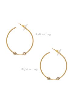 Pipa Bella by Nykaa Fashion - 18K Gold Plated Small Globe Hoop Earrings