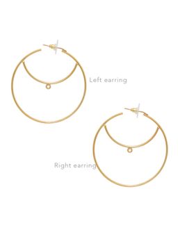 Pipa Bella by Nykaa Fashion - 18K Gold Plated Curve Hoop Earrings