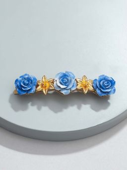Pipa Bella by Nykaa Fashion - Megan Blue Floral Hair Pin