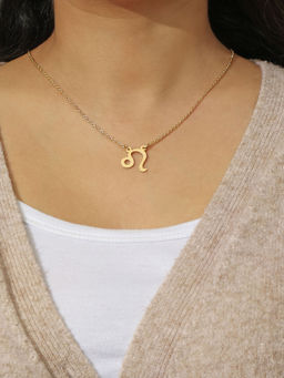 Pipa Bella by Nykaa Fashion - 18K Gold-Plated Leo Zodiac Sign Necklace