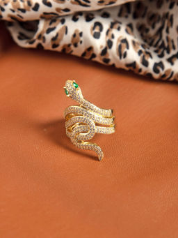 Pipa Bella by Nykaa Fashion - Studded Serpent Ring