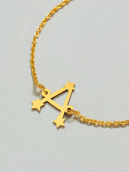 Pipa Bella by Nykaa Fashion - 18K Gold-Plated Constellation-Themed Capital A Bracelet