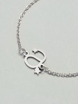 Pipa Bella by Nykaa Fashion - Silver-Plated Constellation-Themed Small A Initial Bracelet