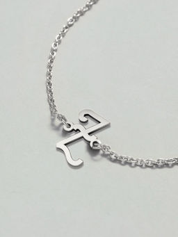 Pipa Bella by Nykaa Fashion - Silver-Plated Capital Z Initial Pendant Necklace