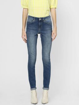 ONLY - Medium Washed Skinny Denim With A Curved Back Yoke
