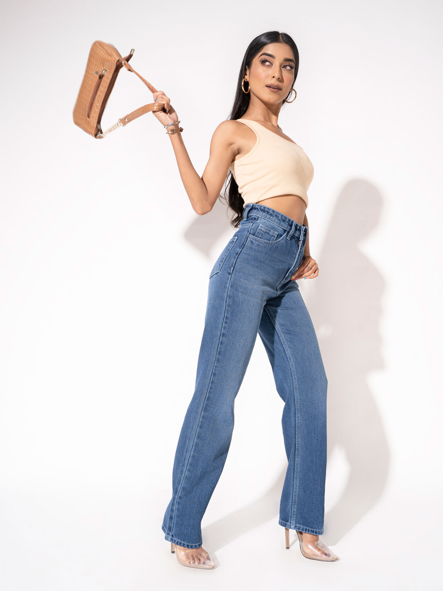 Duty Blue Mid Wash Dad Fit Jeans 