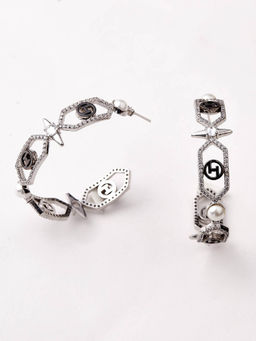 Outhouse - Silver OH Celeste Sirius Hoop Earrings