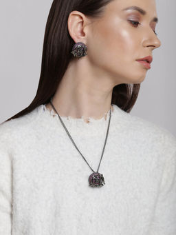 Outhouse - Silver OH V Iridescent Lyra Pendant