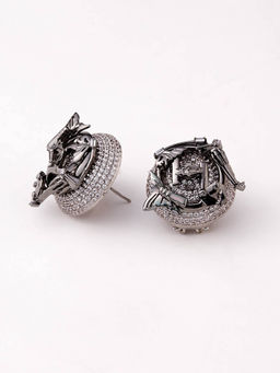 Outhouse - Silver OH V Crystalline Lyra Studs