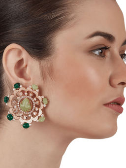 Outhouse - Flora Eternite Emerald Ear Studs