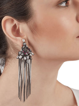 Outhouse - Noir Tassel Earrings