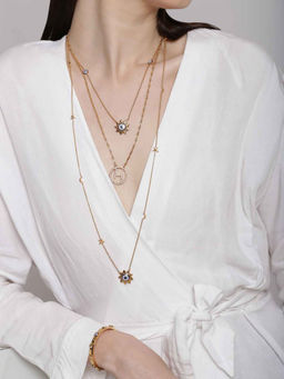 Outhouse - Three Layered Celeste Eye Promise Necklace