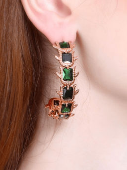 Outhouse - Cluster Emerald Hoops