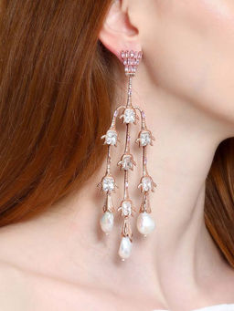 Outhouse - Rose Cascade Long Earrings