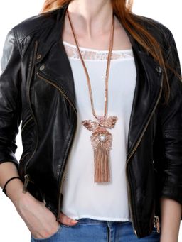 Outhouse - Enchanted Rose Tassel Pendant