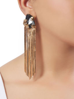 Outhouse - Silver Night Tassel Earrings