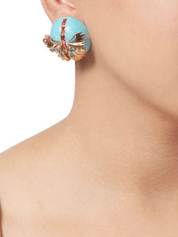 Outhouse - Turquoise Papilio Button Tops