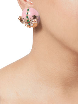 Outhouse - Blush Pink Papilio Button Tops