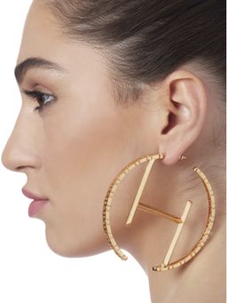 Outhouse - Monogram Hoop Earrings