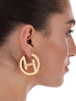 Outhouse - O.H Monogram Mini Hoop Earrings