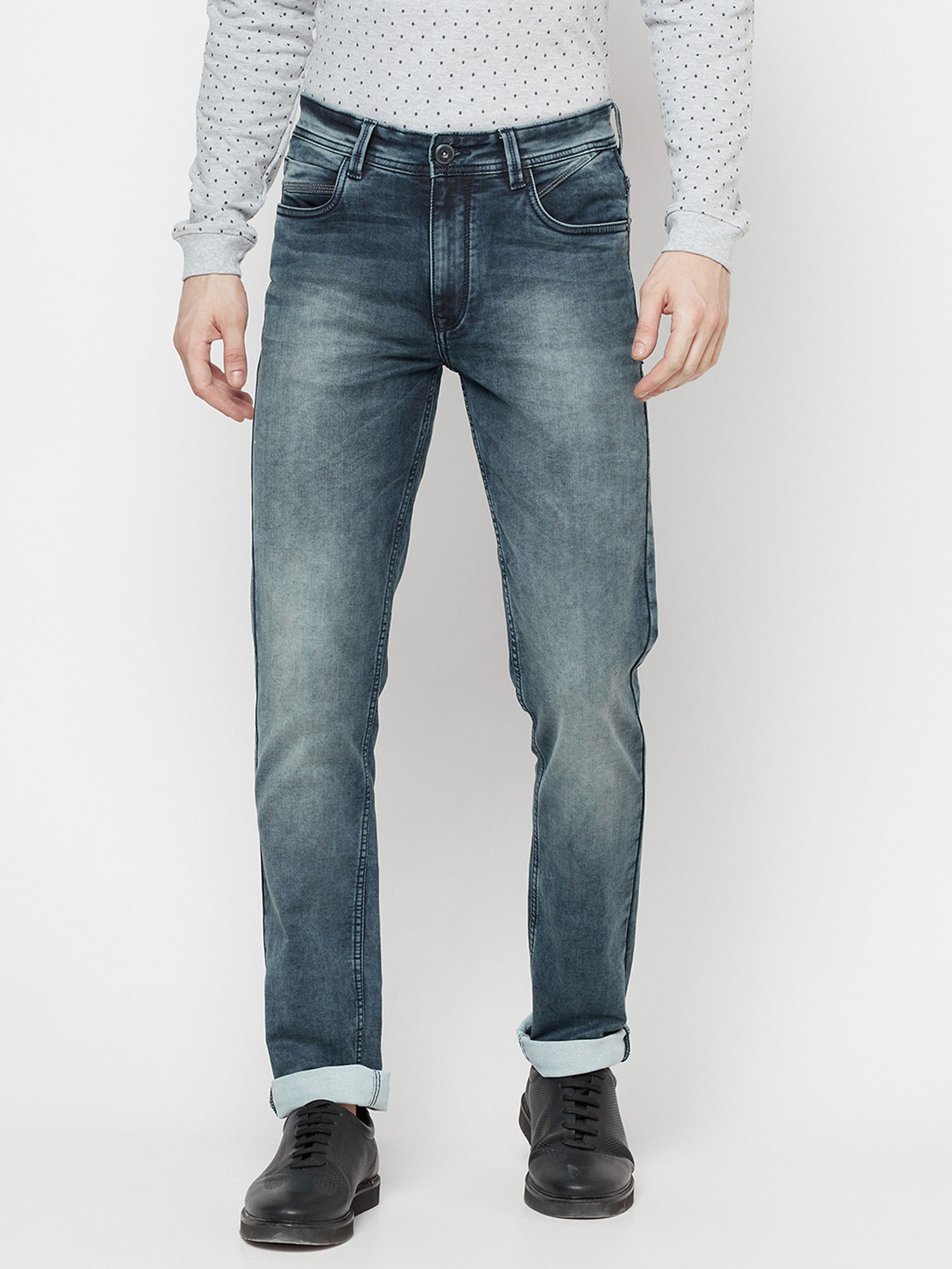 Buy OCTAVE Mens Steel Jeans Online 