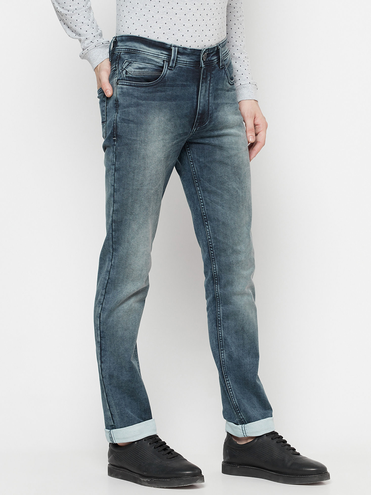 Buy OCTAVE Mens Steel Jeans (40) Online 