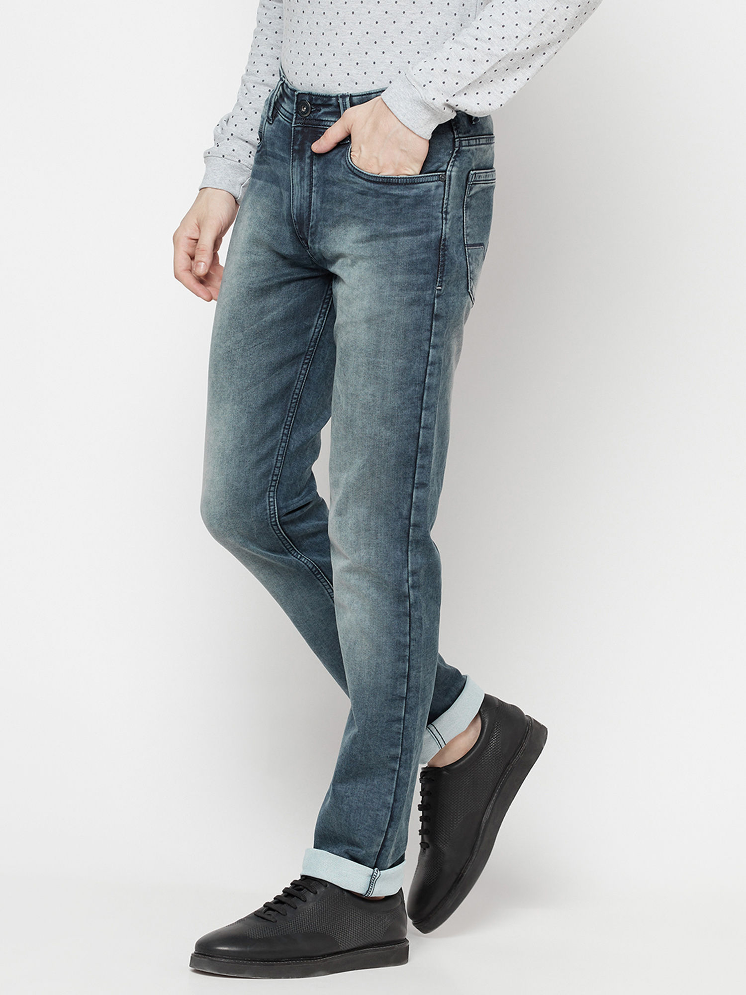 Buy OCTAVE Mens Steel Jeans (40) Online 
