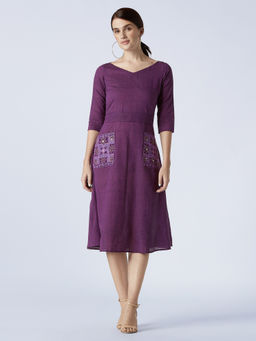 Okhai - Purple Embroidered Dress