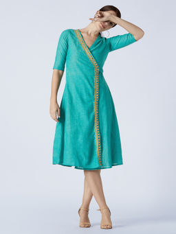Okhai - Sea Green Embroidered Dress