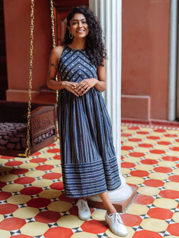 Okhai - Blue Mirror Work Dress