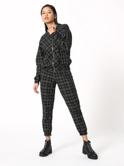Okhai - Black Globetrotter Embroidered Cotton Bomber Jacket Pant Set