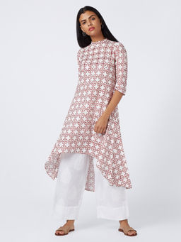 Okhai - Festive Aura Blockprinted Khadi Kurta
