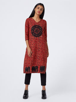 Okhai - Flourish Appliqué Work Cotton Kurta