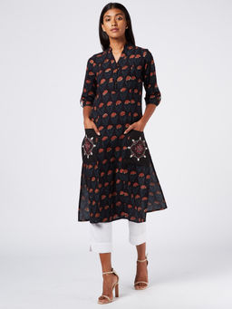 Okhai - Night Flowers Cotton Dhabu Kurta