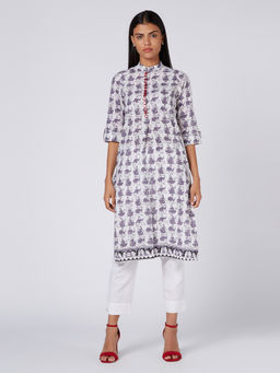 Okhai - Musical Muse Hand Blockprinted Kurta