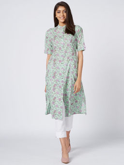 Okhai - Hope Cotton Hand Block Print Design Kurta