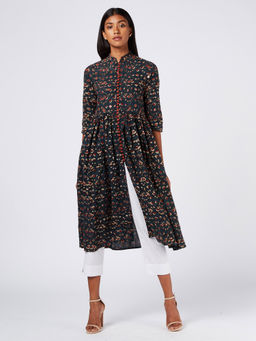 Okhai - Summer Night Cotton Mul Dhabu Kurta