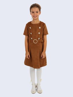 One Friday - Brown Solid Dress