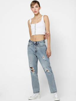 ONLY - Blue Midly Distressed Jeans