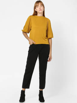 ONLY - Black Solid/Clean Look Carrot Fit Jeans