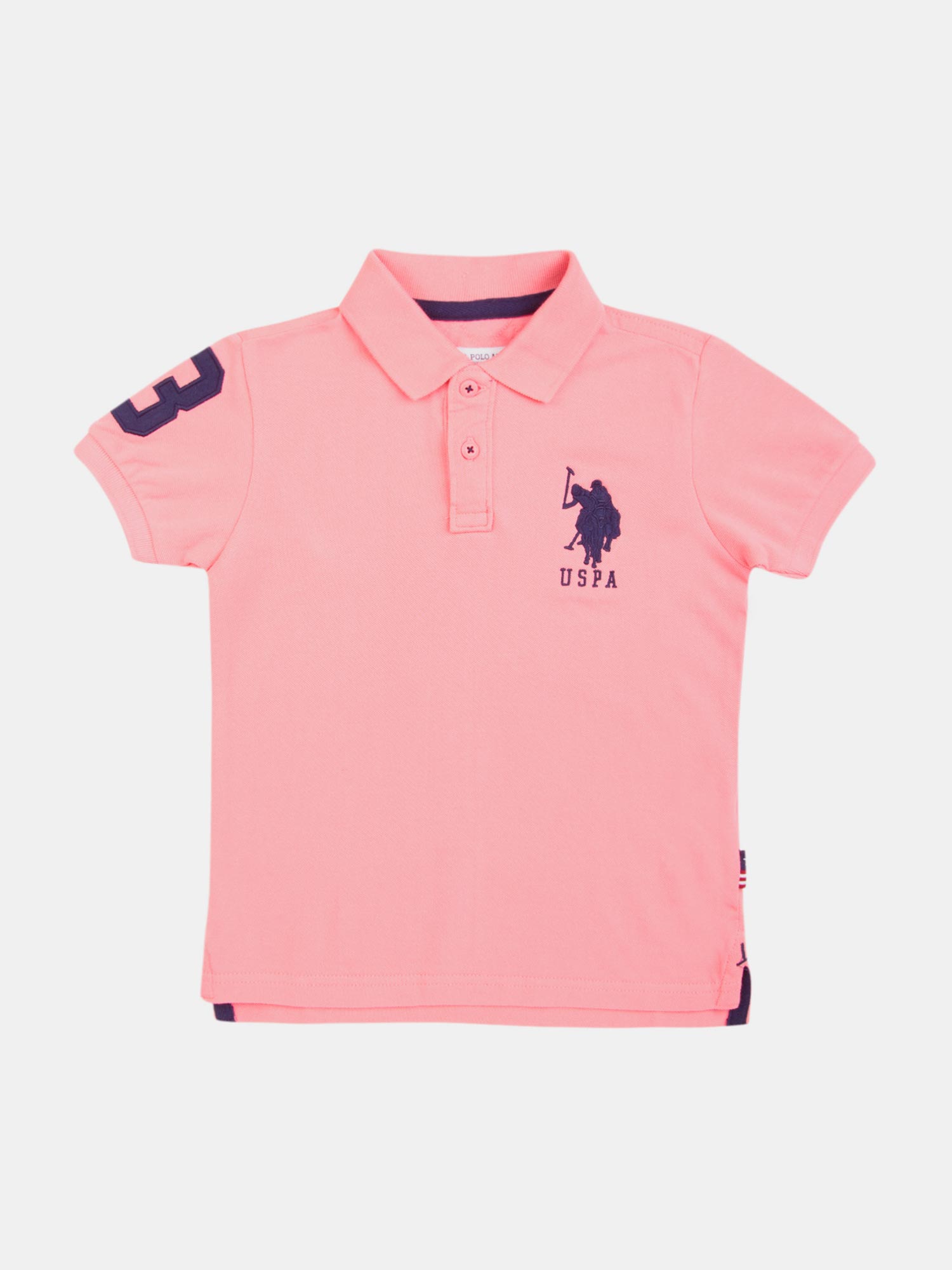 Buy U.S. Polo Assn. Pink Solid T-shirt 