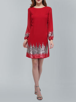 Attic Salt - Sunrise Sequin Red Dress