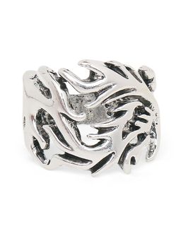 OOMPH - Silver Stainless Steel Vintage Gothic Dragon Biker Fashion Ring For Men & Boys
