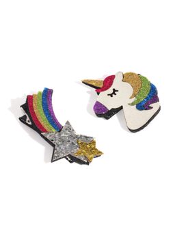 ToniQ - Kids Glittery Magical Unicorn Alligator Hair Clip (Set of 2)