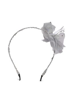 ToniQ - Kids Grey Princess Crown Tulle Hair Band