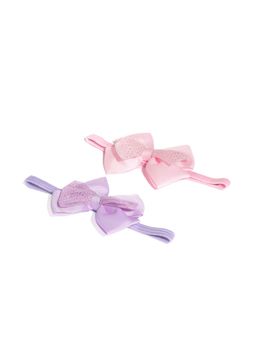 ToniQ - Kids Multi-Color Embellished Lace Hair Band (Set of 2)