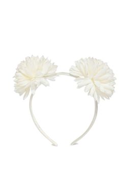 ToniQ - Kids White Cat Ear Floral Hair Band