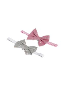 ToniQ - Kids Multi-Color Princess Bow Elasticized Hair Band (Set of 2)