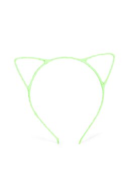 ToniQ - Kids Fluorescent Neon Green Playful Cat Ear Hair Band