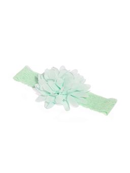 ToniQ - Kids Mint Green Lace Elastic Floral Hair Band